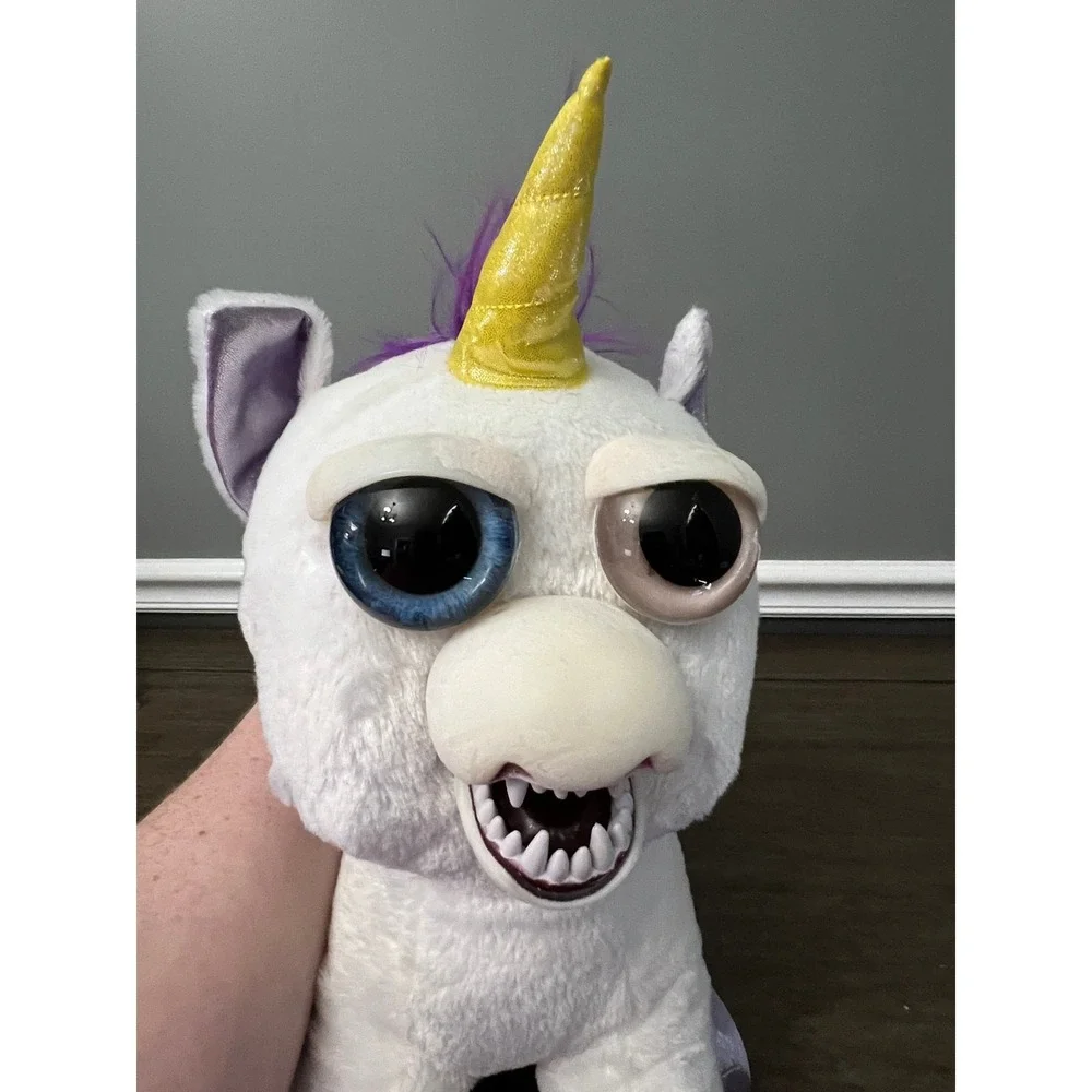 Feisty Pets Glenda Glitterpoop the Unicorn with Different Colored Eyes Plush